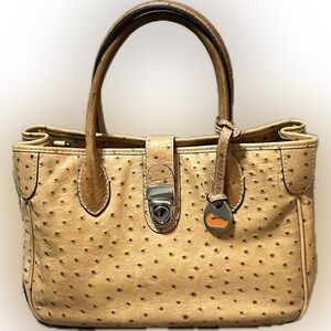 Dooney & Bourke Ostrich Leather Satchel.